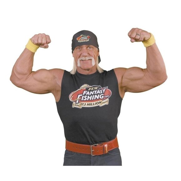 Hulk Hogan FLW Fantasy Fishing.com Black Bandana/Handkerchief - Picture 3 of 5